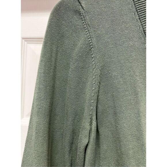 Vineyard Vines Moss Green & Salmon Ladies V-Neck Sweater sz M EUC - Picture 5 of 8